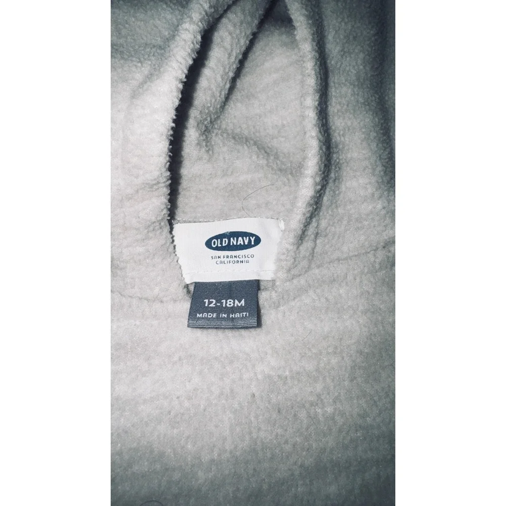 Old Navy Baby Girl Hooded Poncho Cape Light Gray 12 18 Months‎